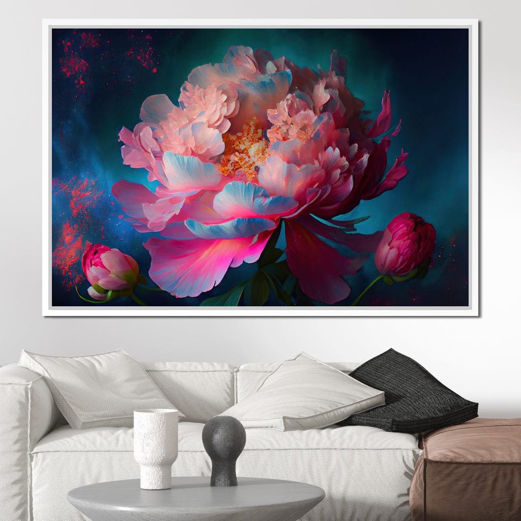 Peonie Flower 1 Canvas Wall Art