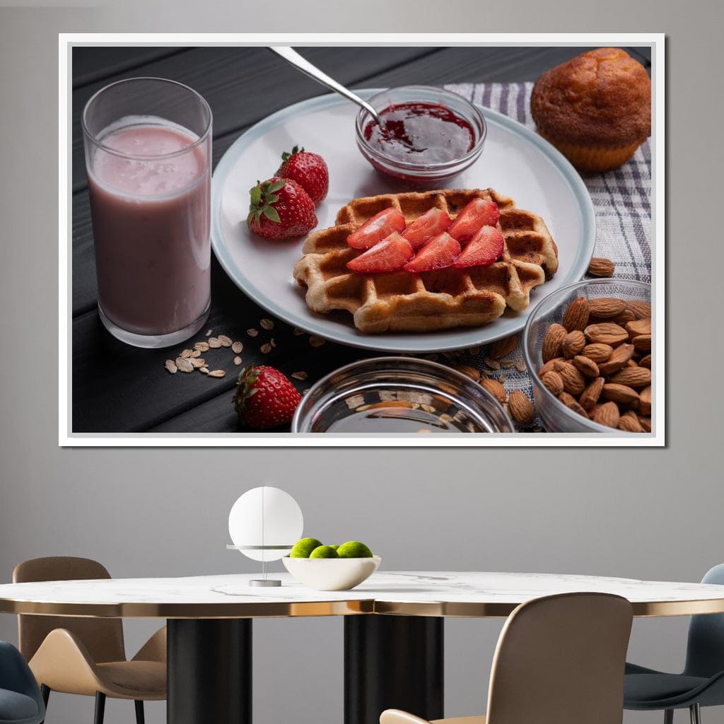 Homemade Waffles Canvas Wall Art