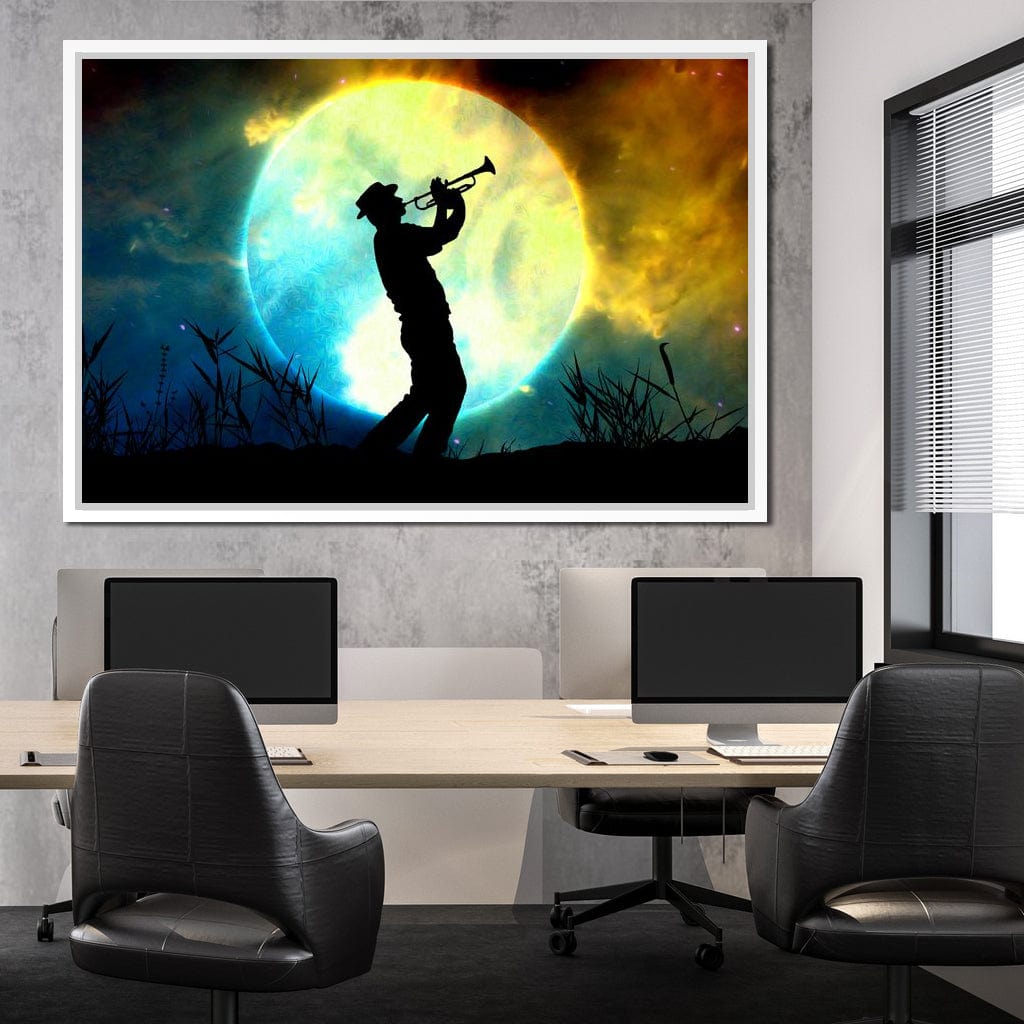 Space Trumpeter Canvas Wall Art