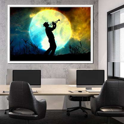 Space Trumpeter Canvas Wall Art