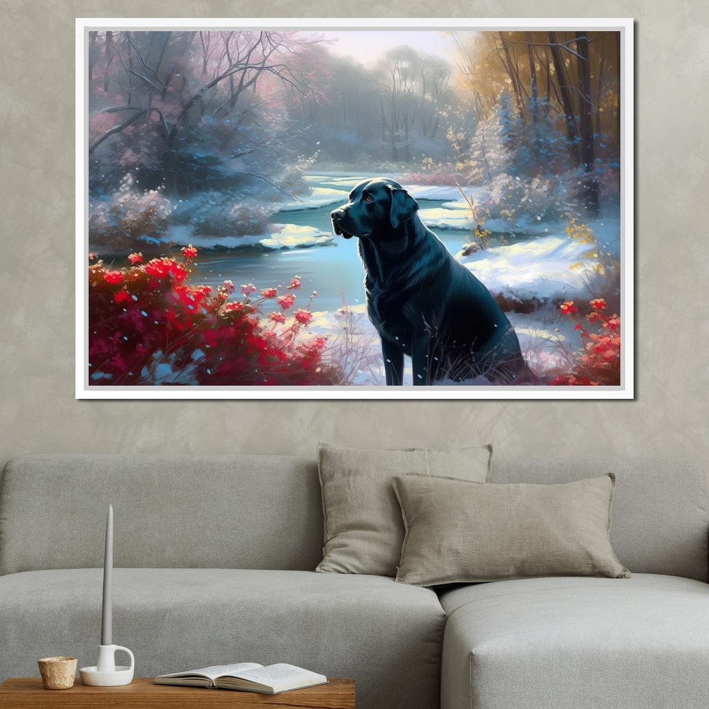 Winter Labrador Canvas Wall Art