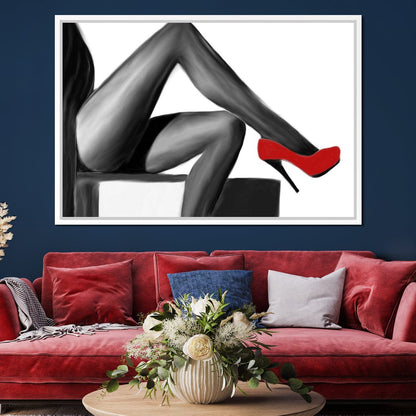 Red Stiletto Canvas Wall Art