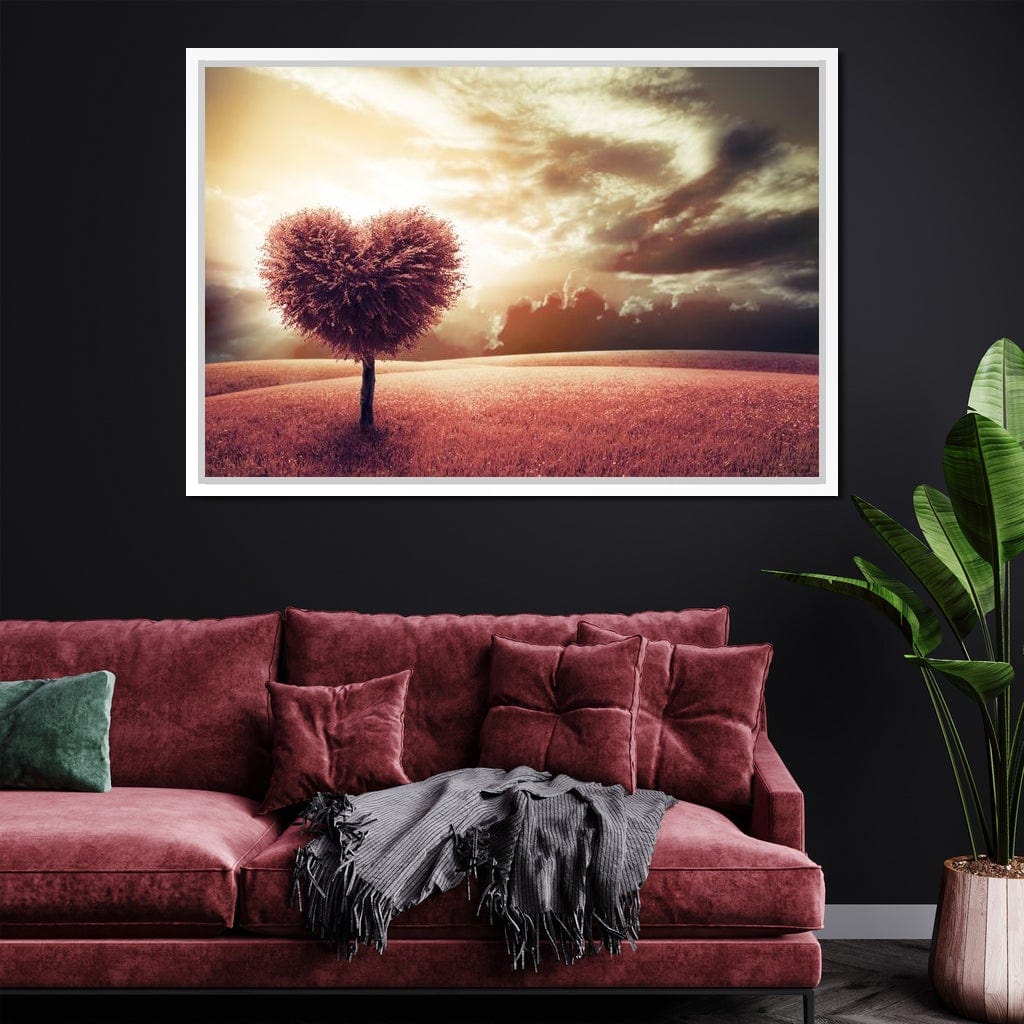 Loving Tree Sunrise Canvas Wall Art