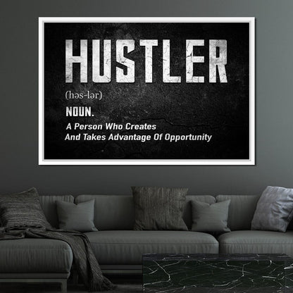 Hustle Canvas Wall Art