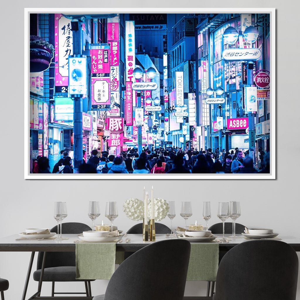 Cyberpunk Street Canvas Wall Art