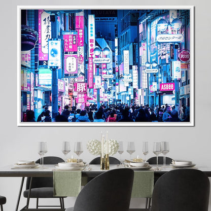 Cyberpunk Street Canvas Wall Art