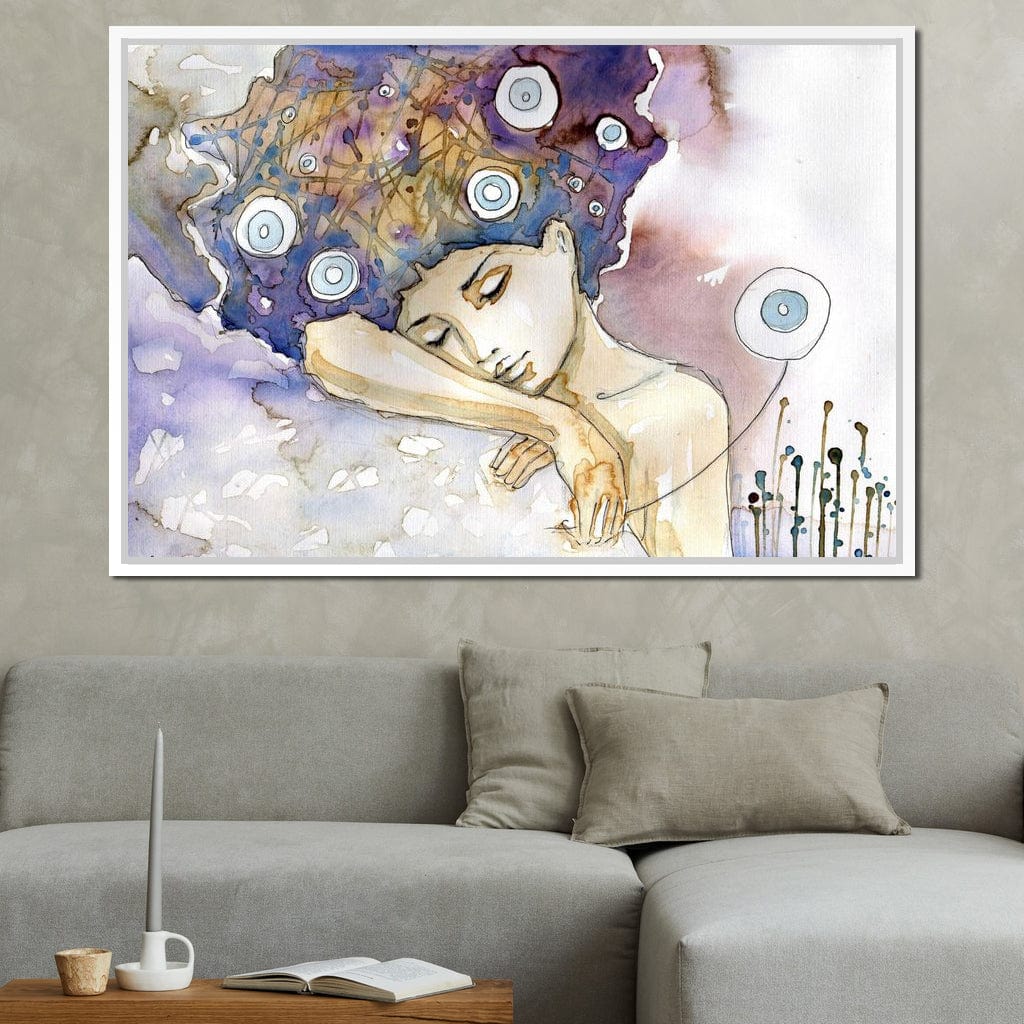 Lost in her Dreams Canvas Wall Art