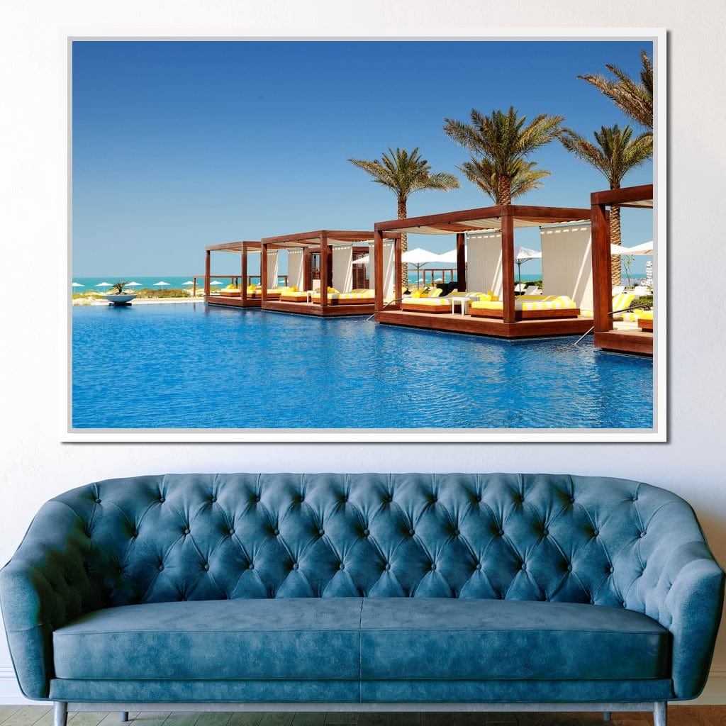 Pool Beds Canvas Wall Art