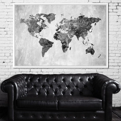 World Map 9 - Mateo Canvas Wall Art