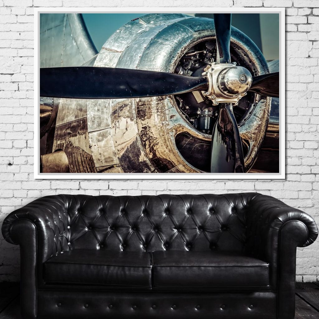 WWII Airplane Propeller Canvas Wall Art