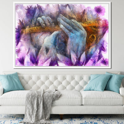 Krishna Playing the Flute Canvas Wall Art