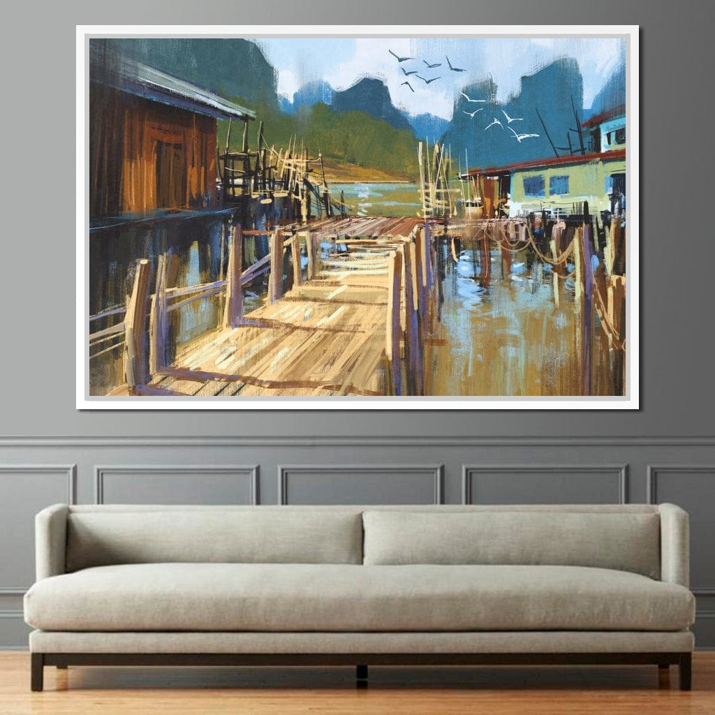Fishing Pier Canvas Wall Art
