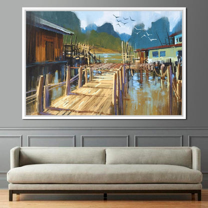 Fishing Pier Canvas Wall Art
