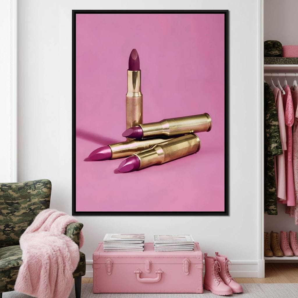 Lipstick Bullet Canvas Wall Art