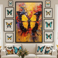 Colorburst Moths Canvas Wall Art