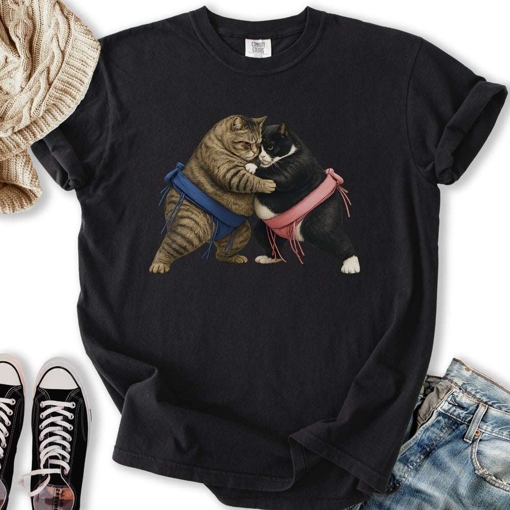 Sumo Wrestling Cats Relaxed Tee