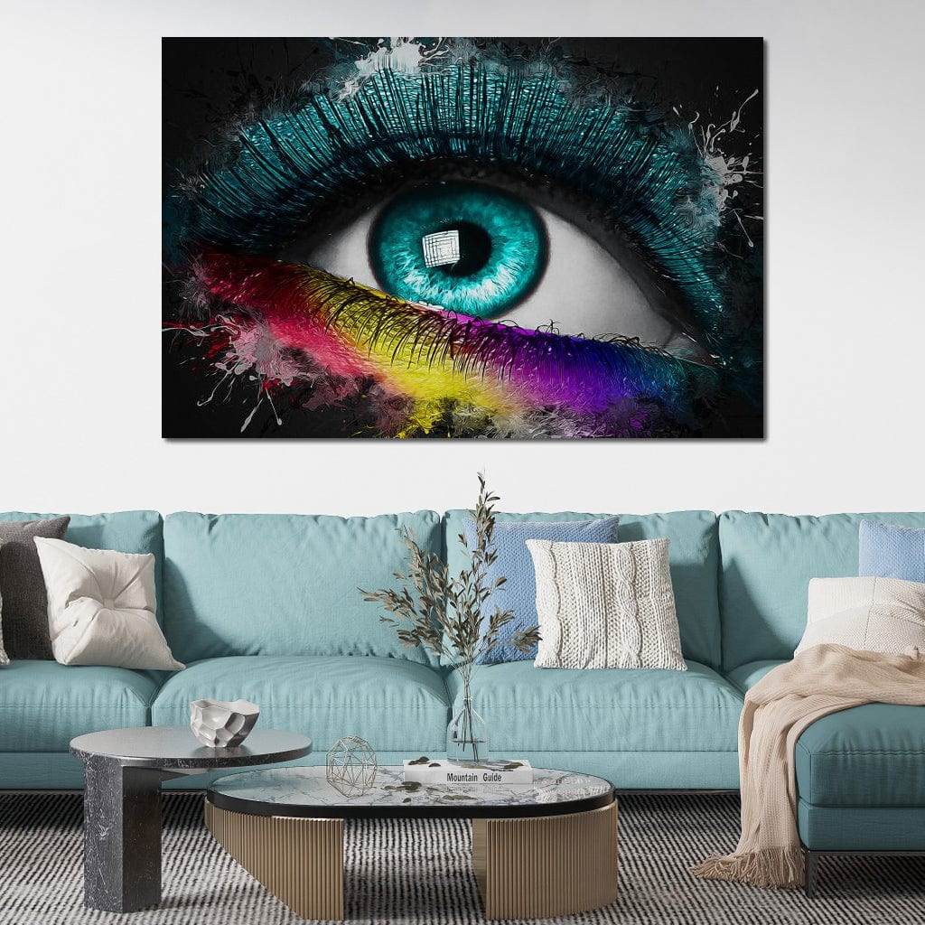 Colorful Eye Splash Art Canvas Wall Art