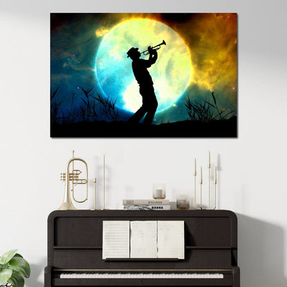 Space Trumpeter Canvas Wall Art