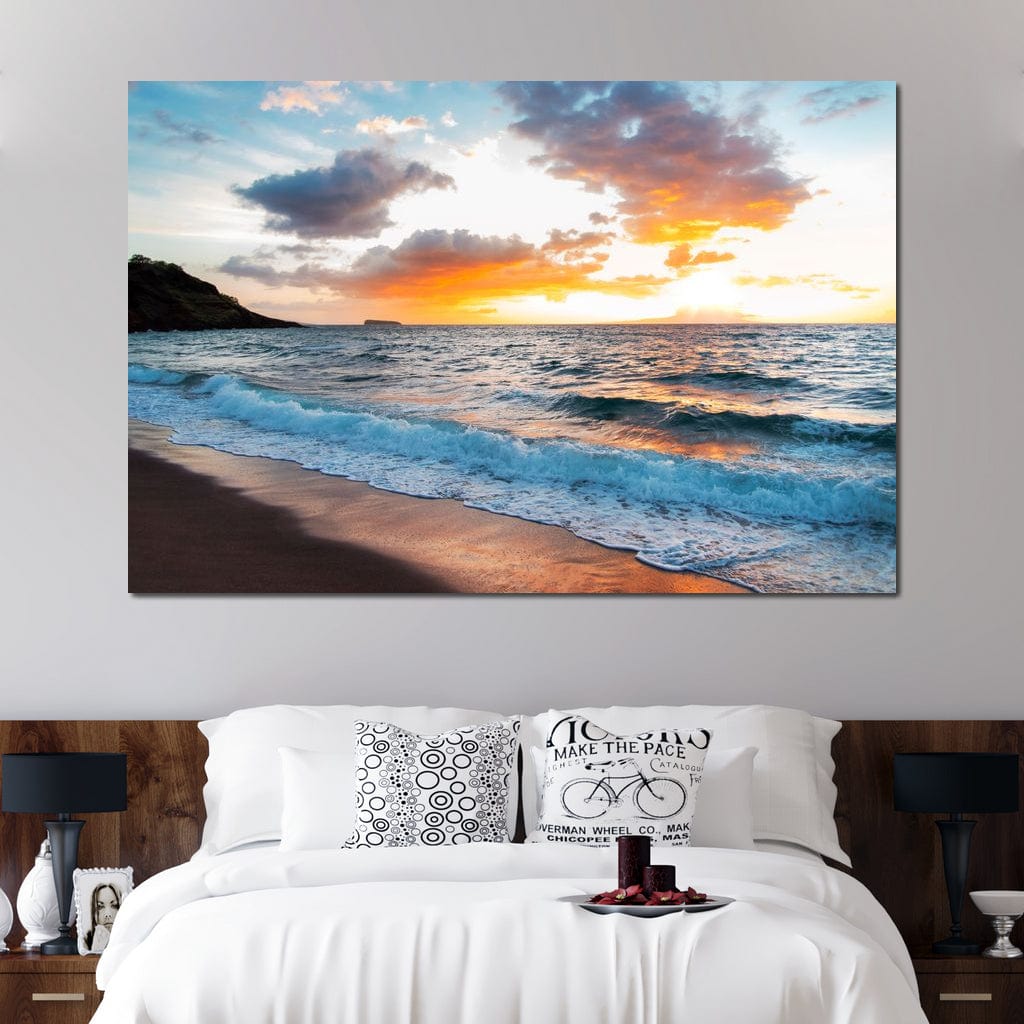 Maui Black Sand Beach Canvas Wall Art