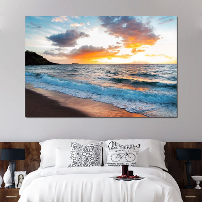Maui Black Sand Beach Canvas Wall Art