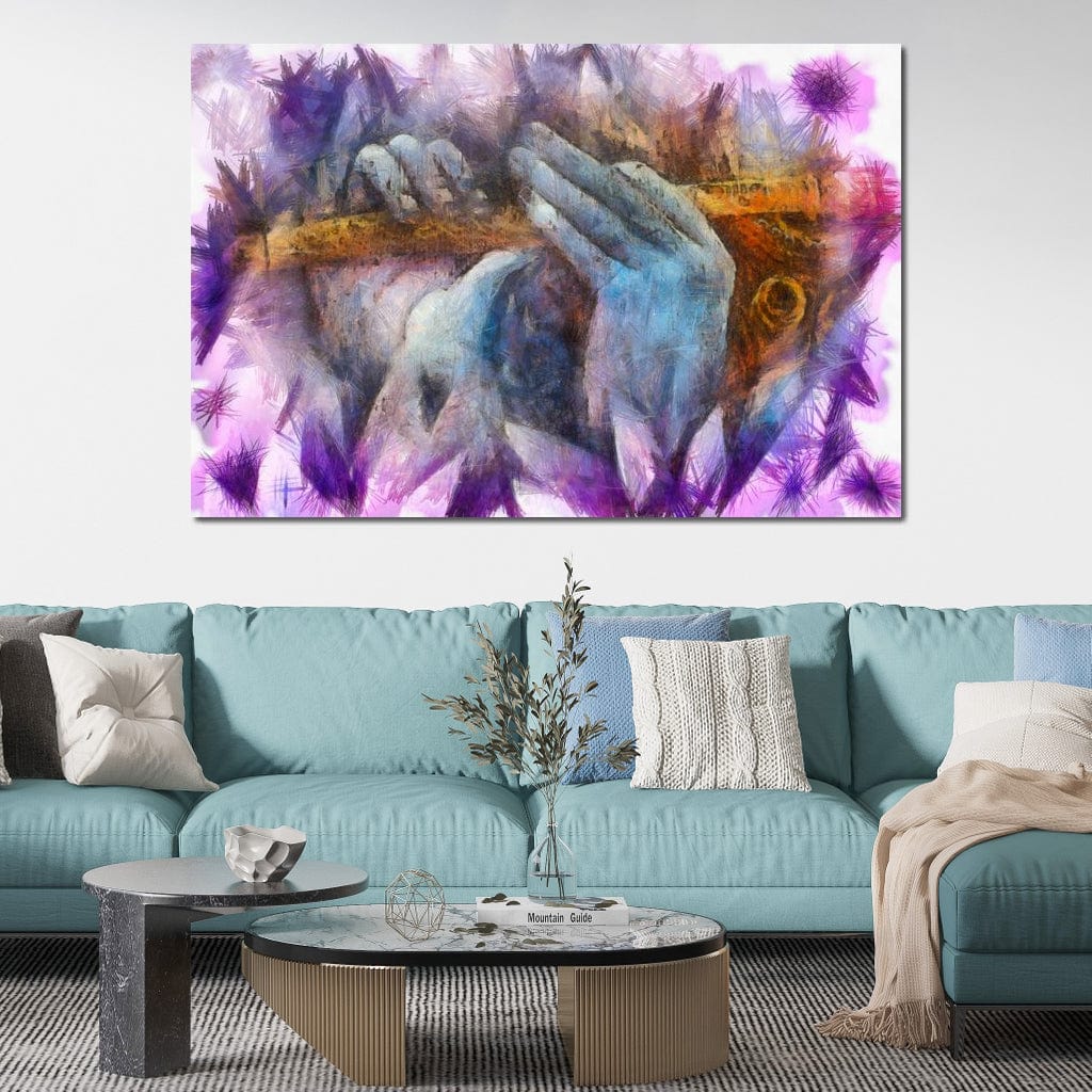 Krishna Playing the Flute Canvas Wall Art