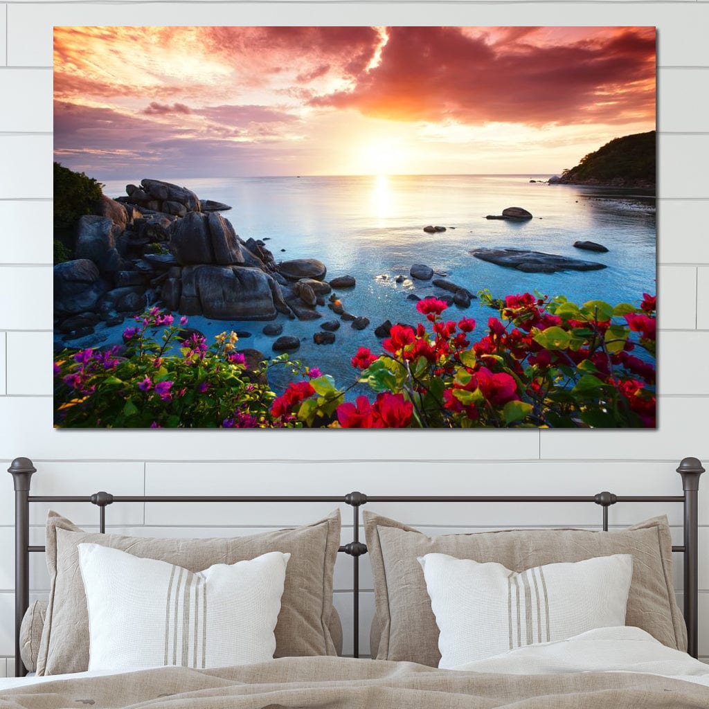 Tranquil Beach Resort Canvas Wall Art