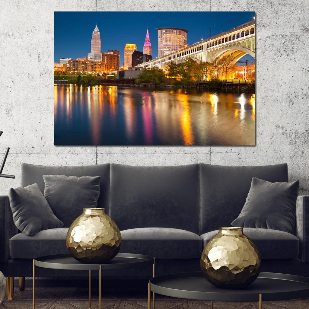 Cleveland Skyline Canvas Wall Art