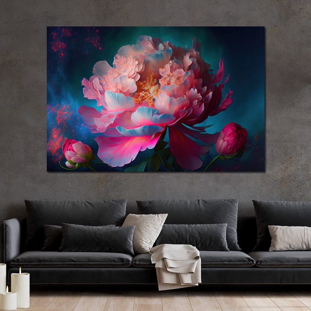 Peonie Flower 1 Canvas Wall Art