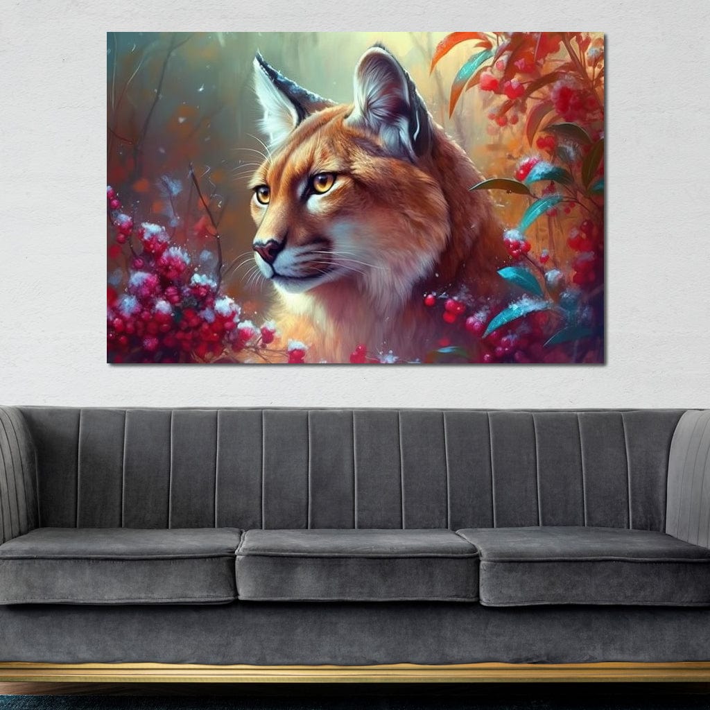 Winter Puma Canvas Wall Art