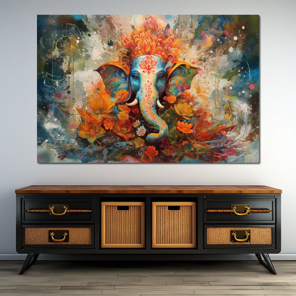 Ganesha's Grace Canvas Wall Art