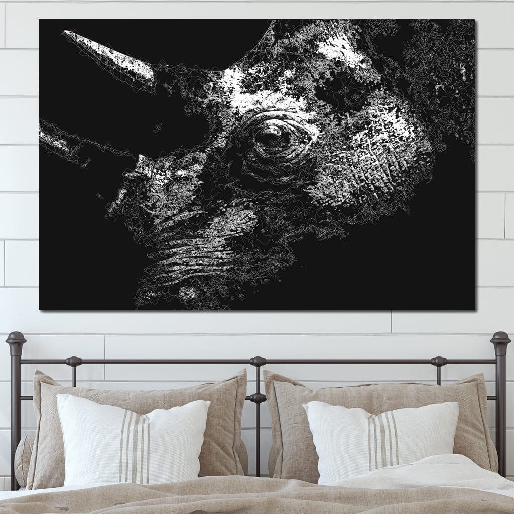 Big 5 Collection - Rhino Canvas Wall Art