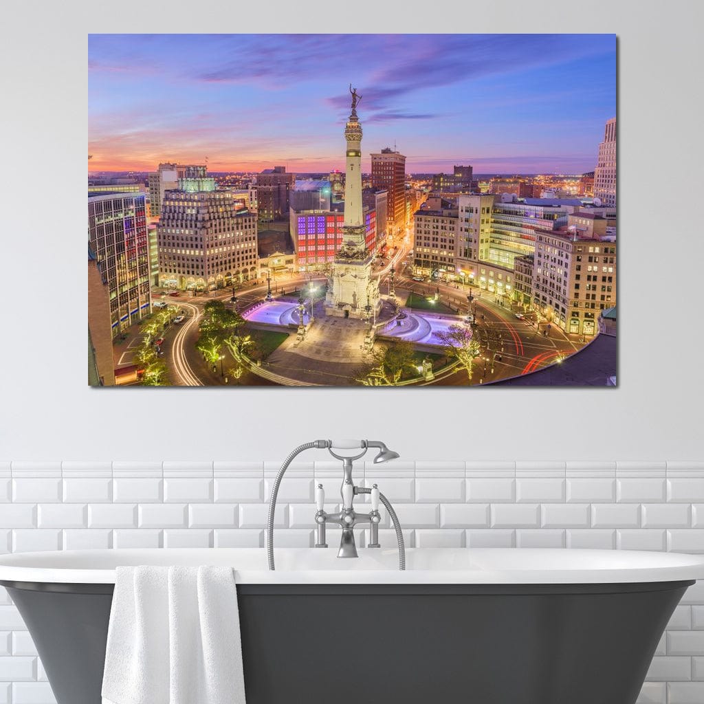 Indianapolis Skyline Canvas Wall Art