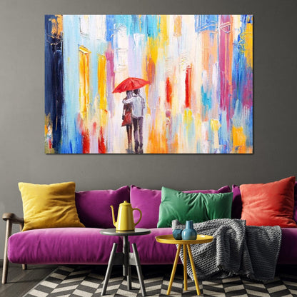 Romantic Rain Canvas Wall Art