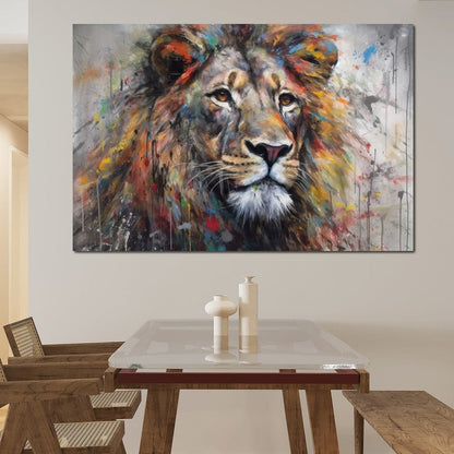 Urban Jungle: Lion Canvas Wall Art