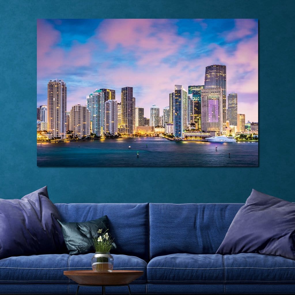 Downtown Miami Canvas Wall Art