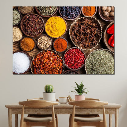 Spices Selection Canvas Wall Art