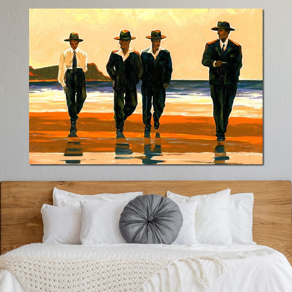 Men's On The Beach Canvas Wall Art