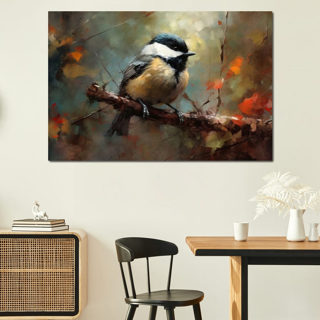 Black-Capped Chickadee Canvas Wall Art