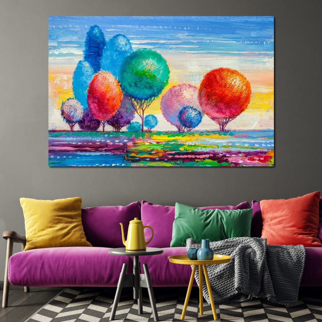 Autumn Fantasy Forest Canvas Wall Art