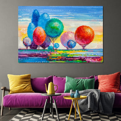 Autumn Fantasy Forest Canvas Wall Art