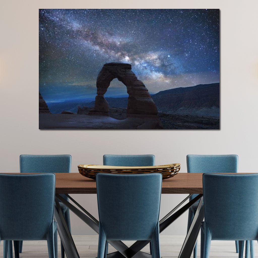 Arch Under the Milky Way Canvas Wall Art