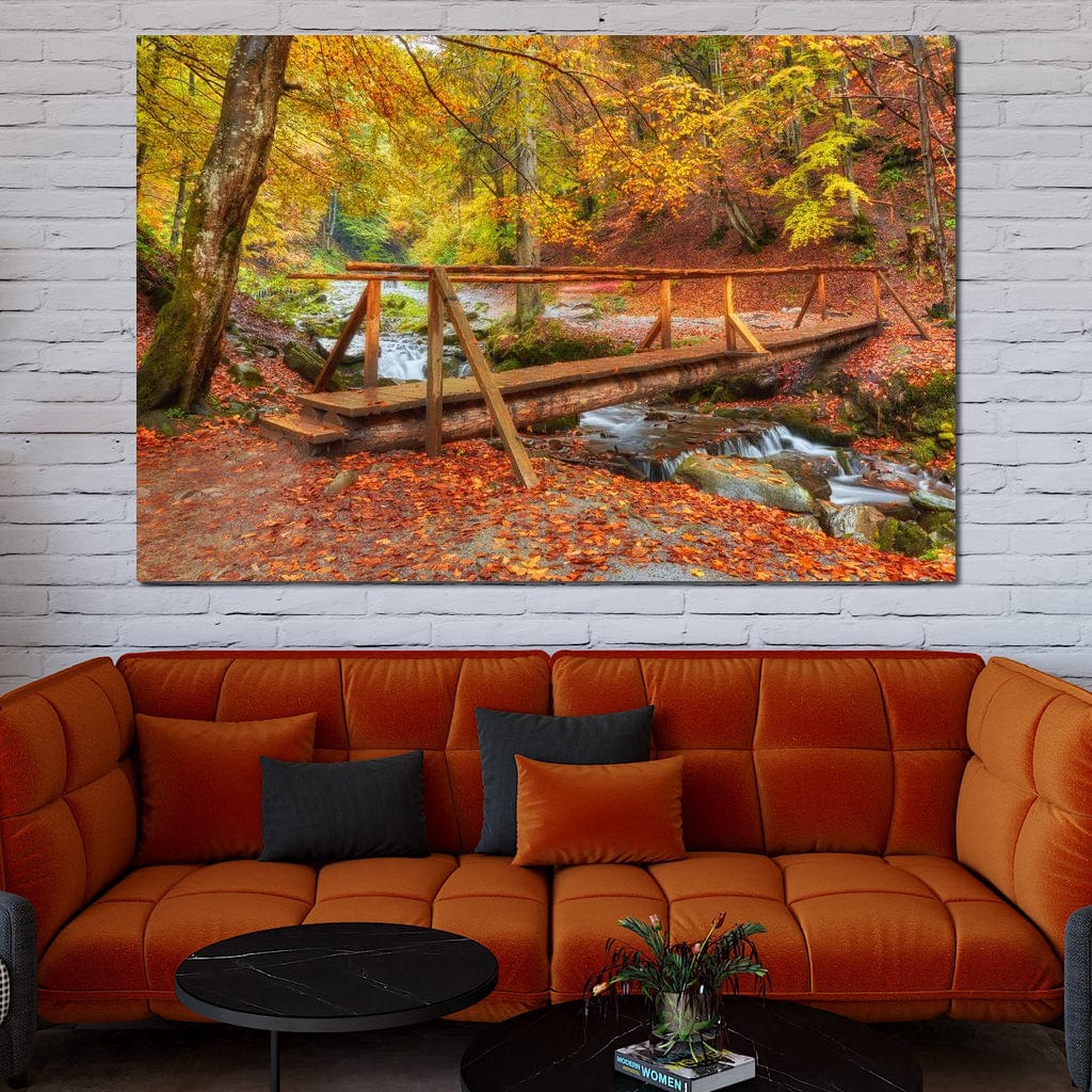 Wooden Bridge Canvas Wall Art
