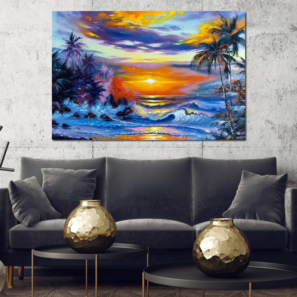 Hawaii Sunset Canvas Wall Art