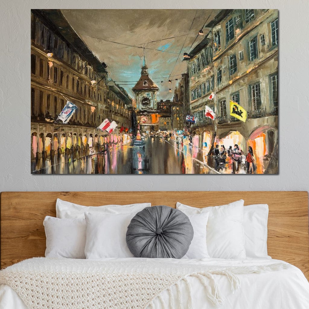 European City Canvas Wall Art