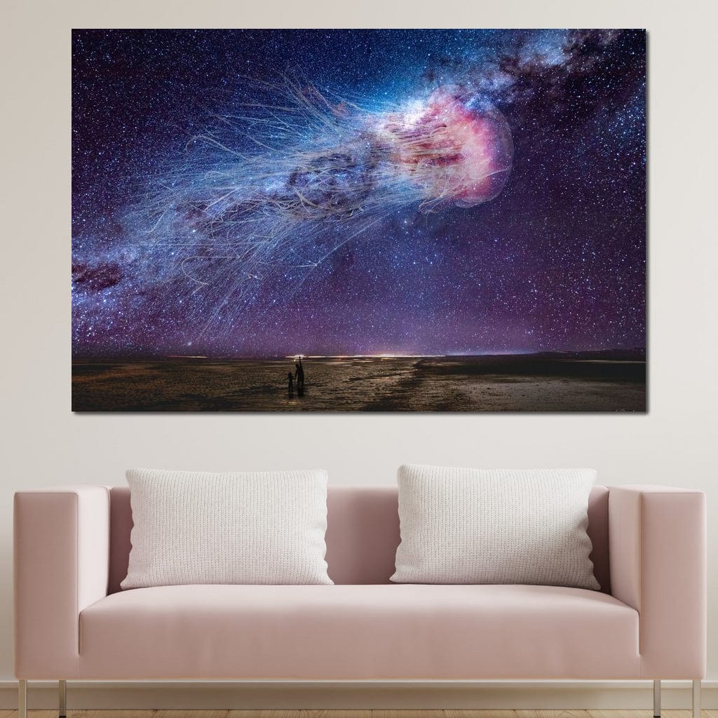 Cosmic Jellyfish Galaxy - KitConcepts Canvas Wall Art