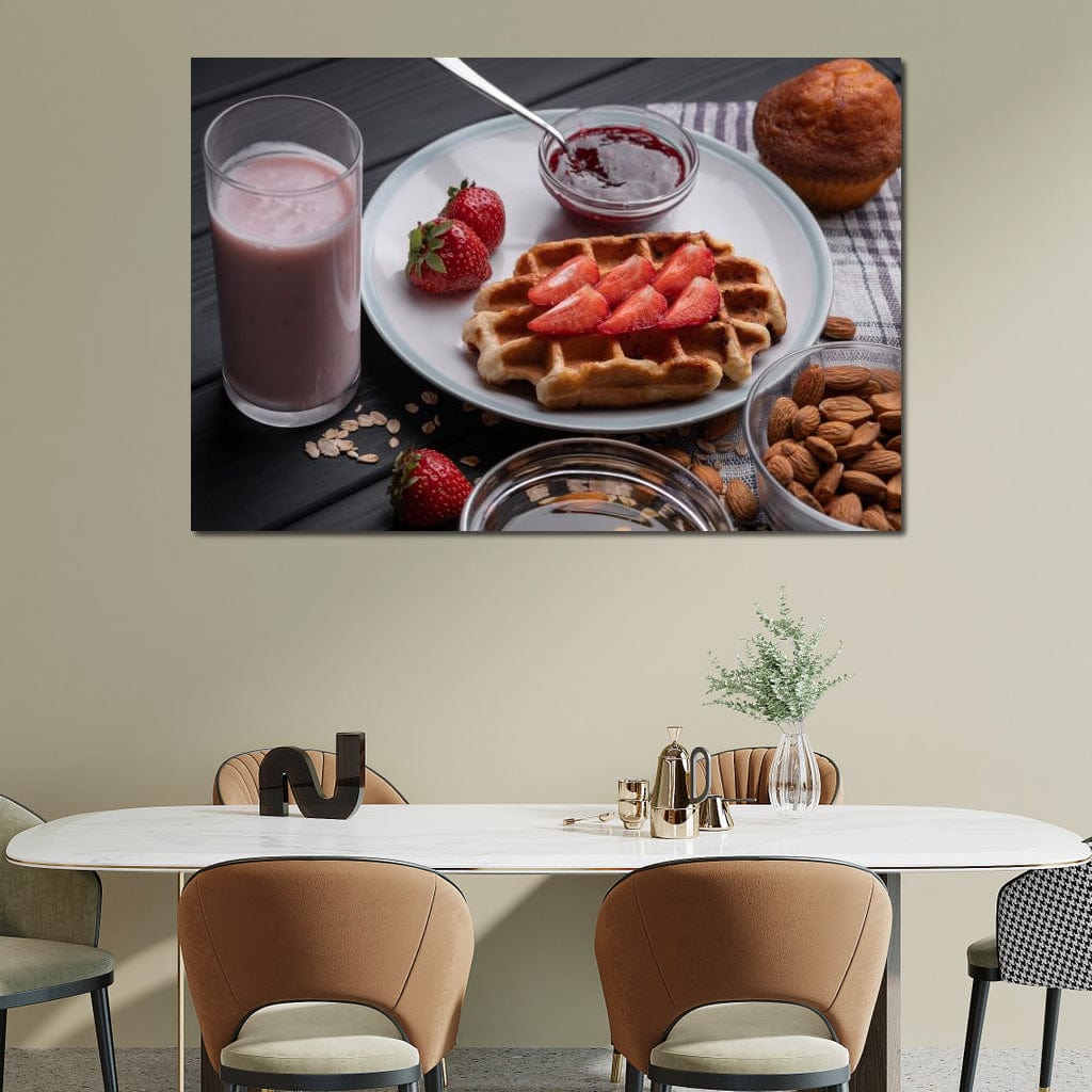 Homemade Waffles Canvas Wall Art