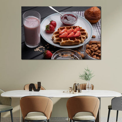 Homemade Waffles Canvas Wall Art