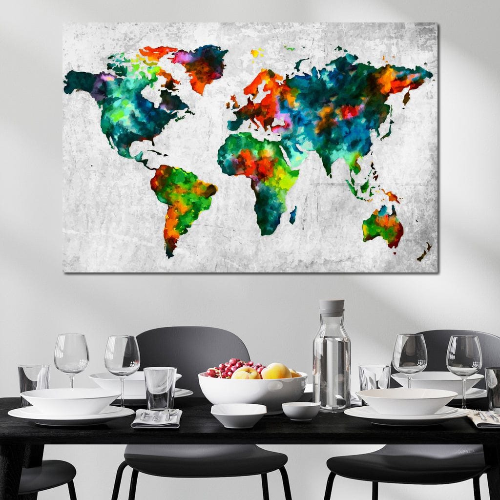 World Map - Mateo Canvas Wall Art