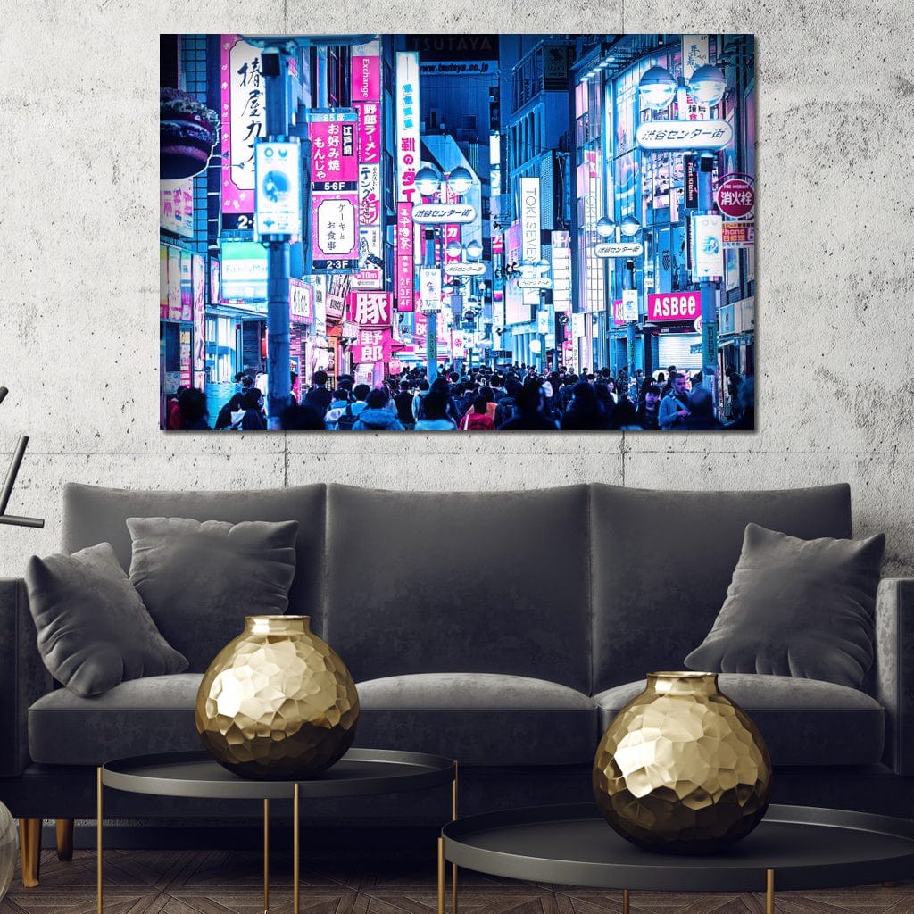 Cyberpunk Street Canvas Wall Art