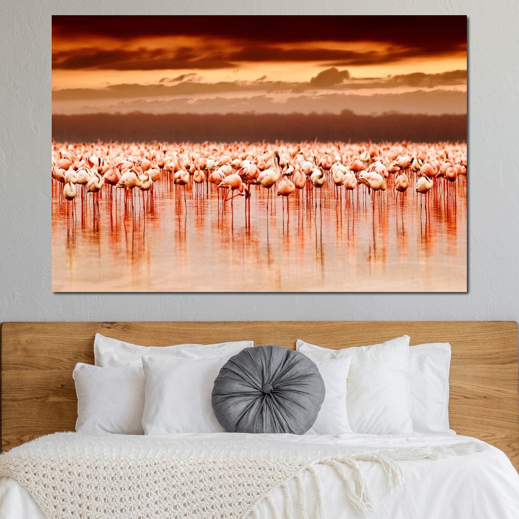 Lake Nakuru Flamingos Canvas Wall Art